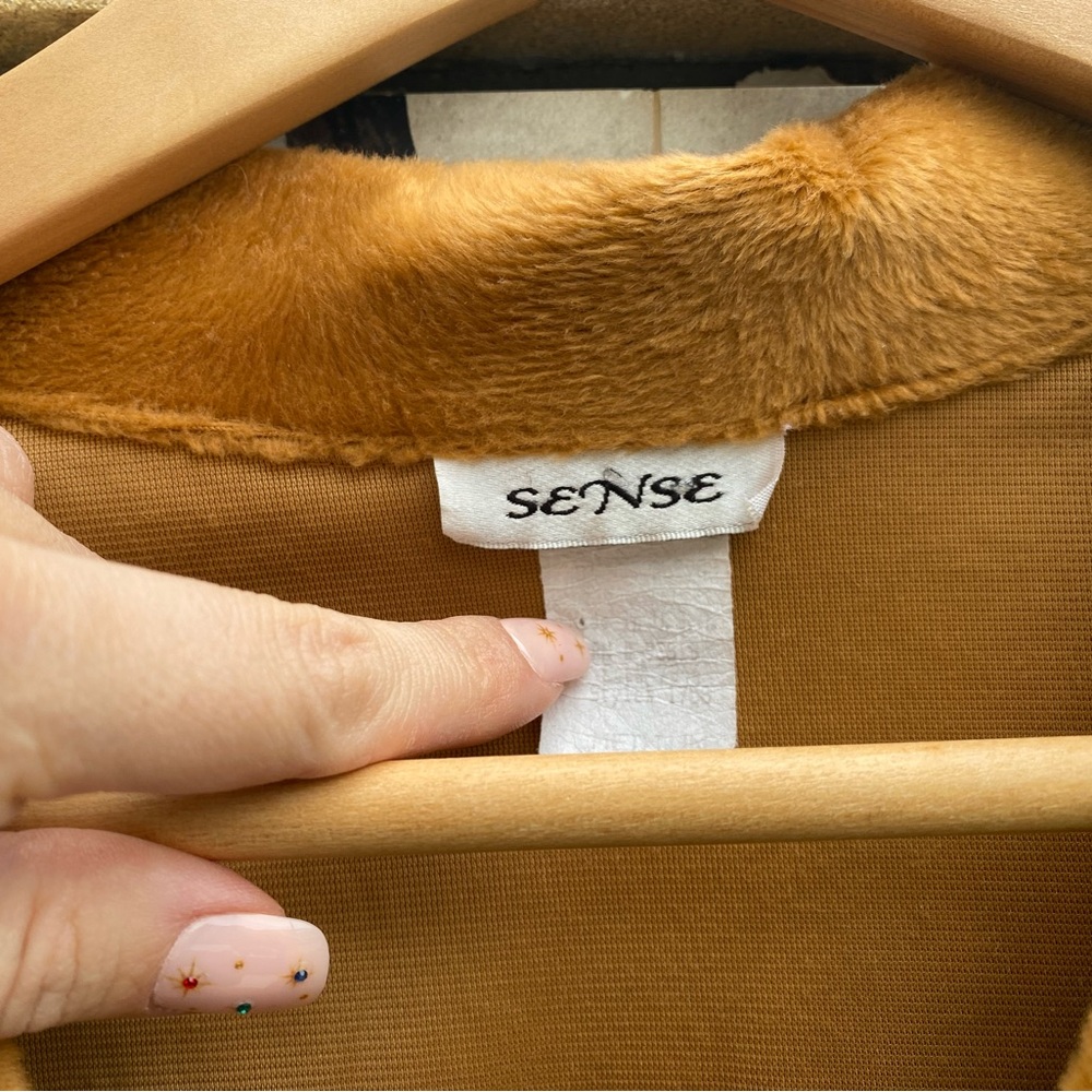 Vintage Brown Velvet Button Up Coat - Picture 2 of 8